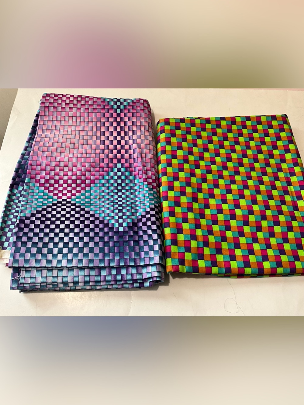 Quilting Sewing Material Lot Hoffman Fabrics Kaleidoscope Geometric Purple Green